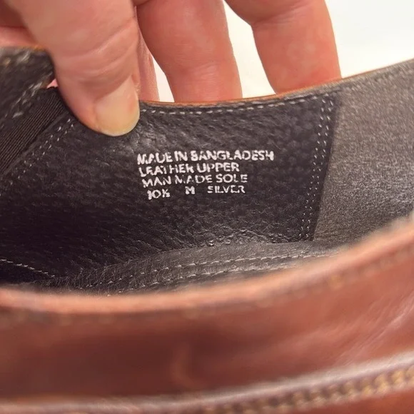 Alfani Men Leather Shoes Slip Ons Loafers 10.5 Brown Casual - Picture 6 of 7